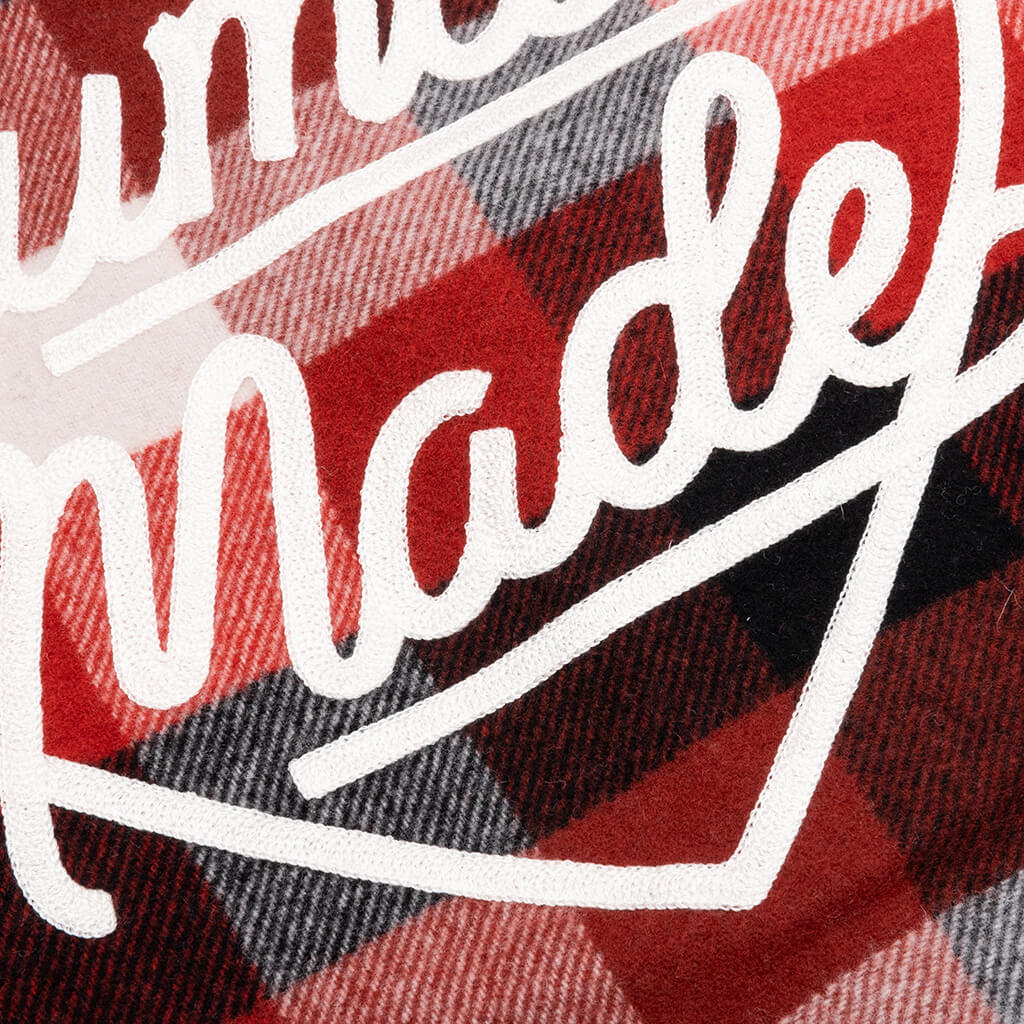 Wool Beaverblock Check Shirt Red