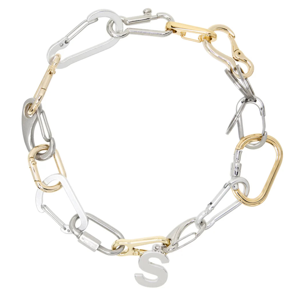 Carabiner Chain Necklace Gold Silver