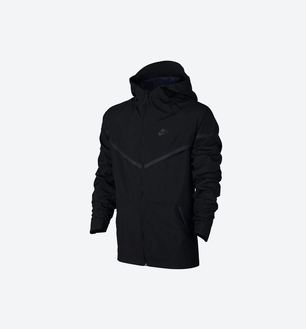 Tech Windrunner Mens Jacket Black Obsidian Black