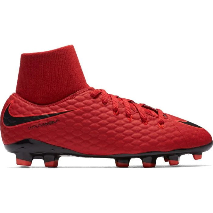 Nike JR Hypervenom Phelon III Soccer Cleats Red Black Crimson