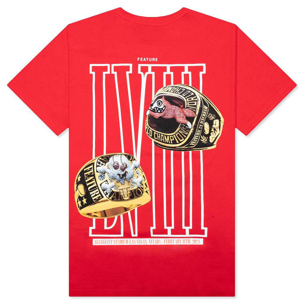 Feature x Icecream Rings Short Sleeve Tee Tomato Red