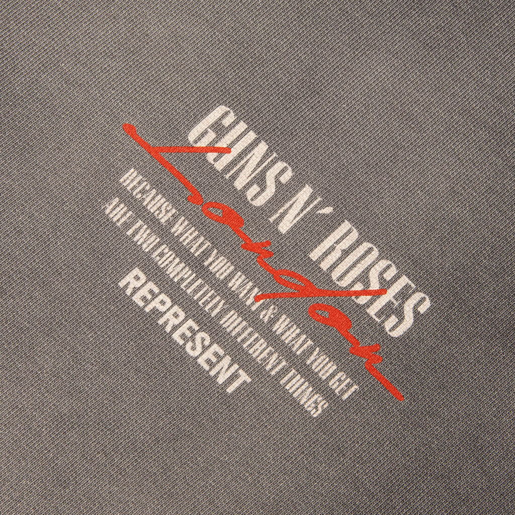 Represent x Guns N Roses Tour Hoodie Stained Black