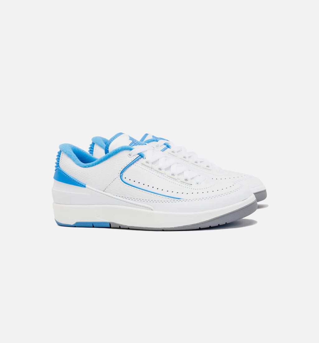 Air Jordan 2 Retro Low University Blue Grade School Lifestyle Shoe White Blue