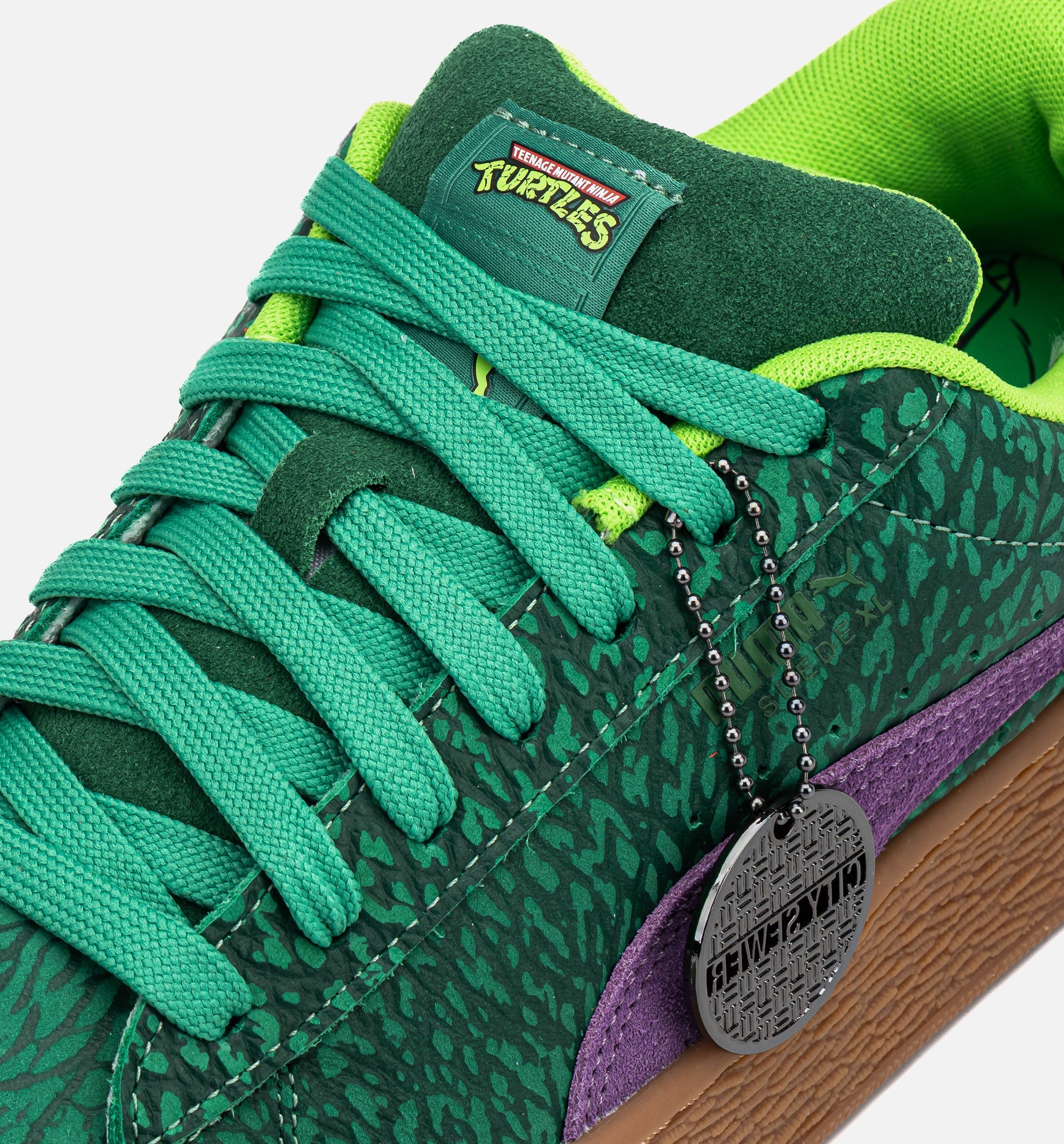 Suede XL x TMNT Mens Lifestyle Shoe Vine Green Gum