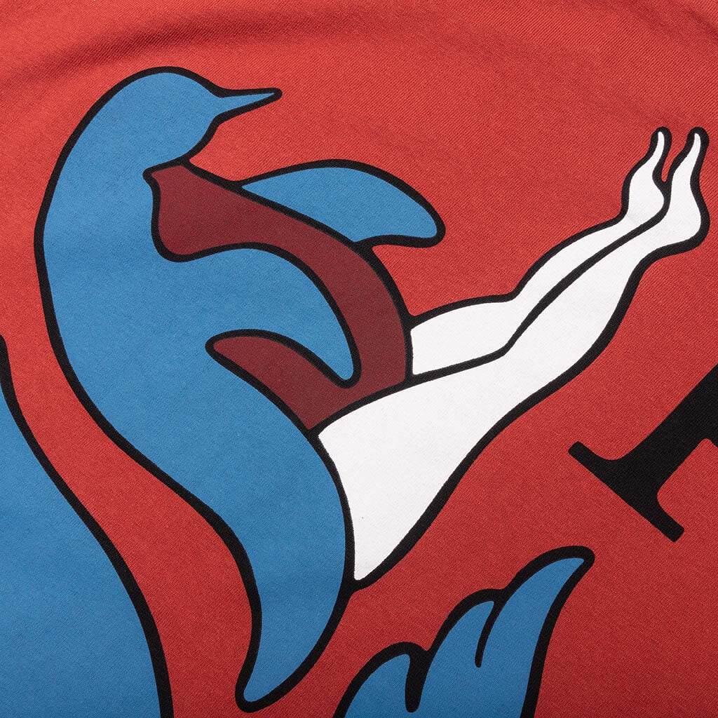 Wheeled Bird T Shirt Rust