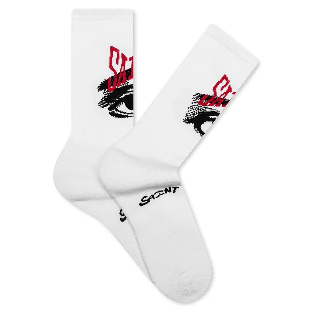 Saint Eye Socks White