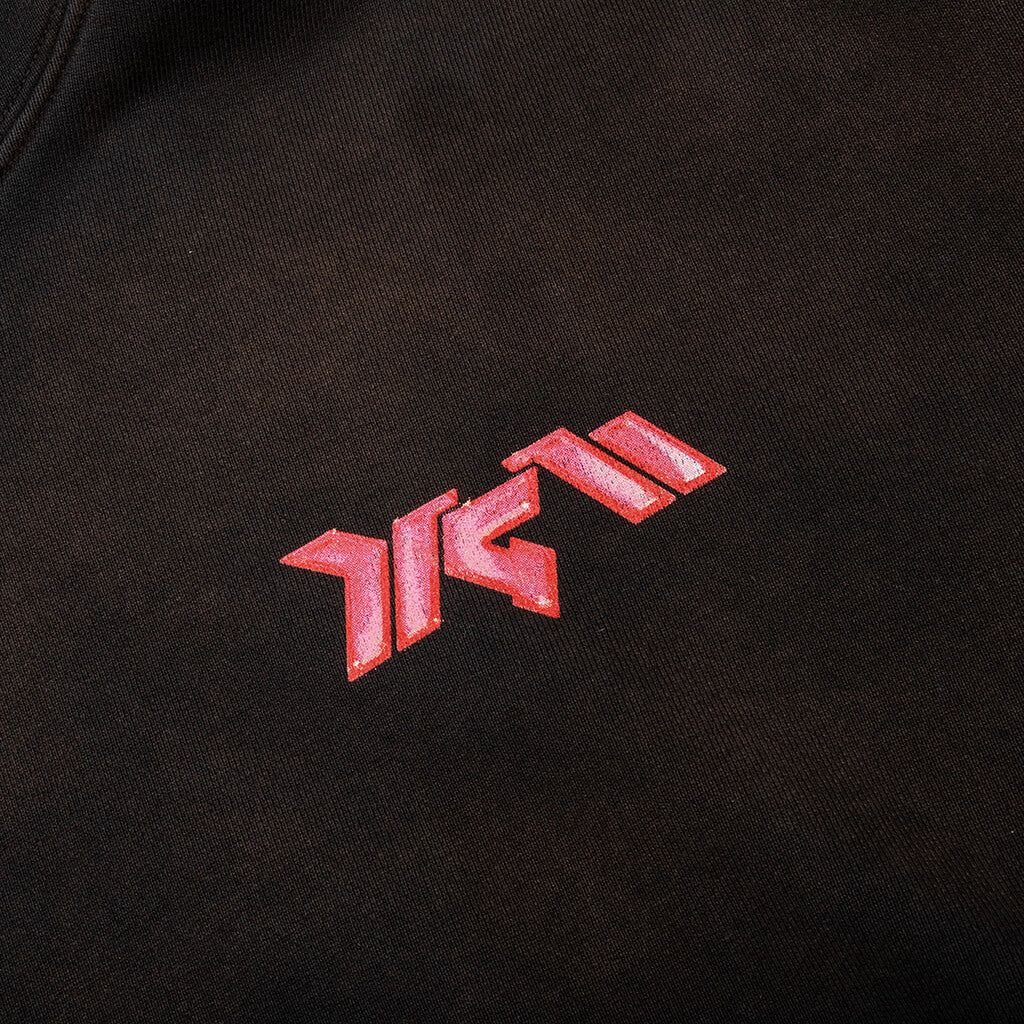 Xiao Long Oversized Hoodie Bleached Black