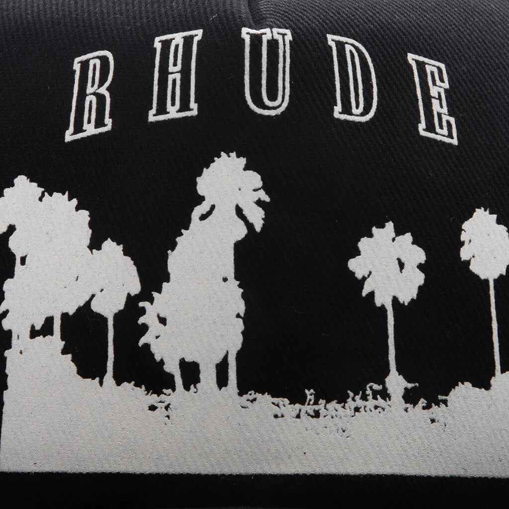 Thousand Palms Trucker Hat Black White