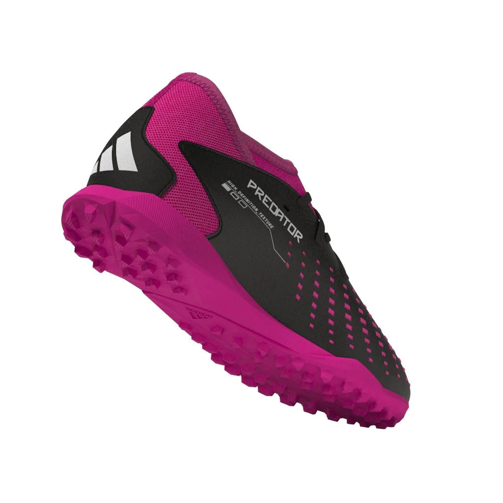 adidas Predator Accuracy3 TF Youth Turf Soccer Cleats Black White Shock Pink