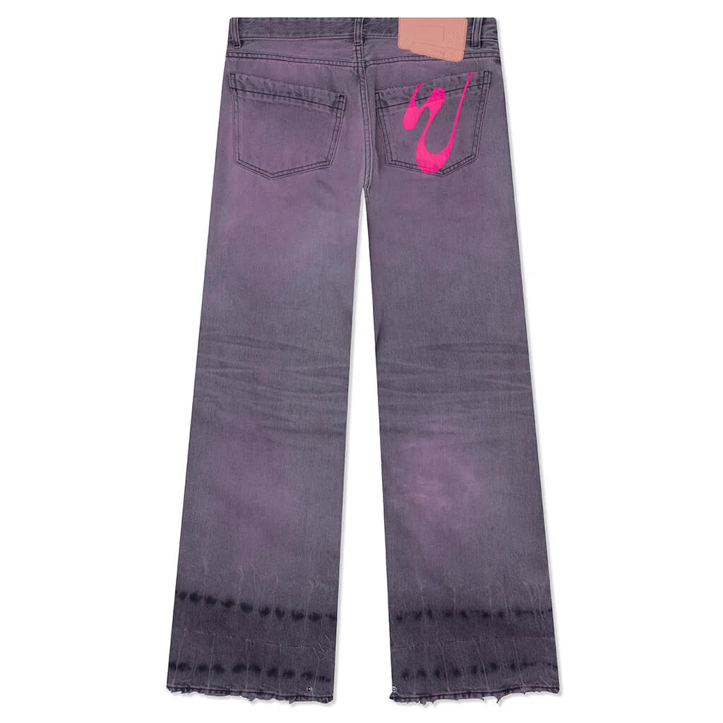 Rich Kid Jeans Washed Black Pink
