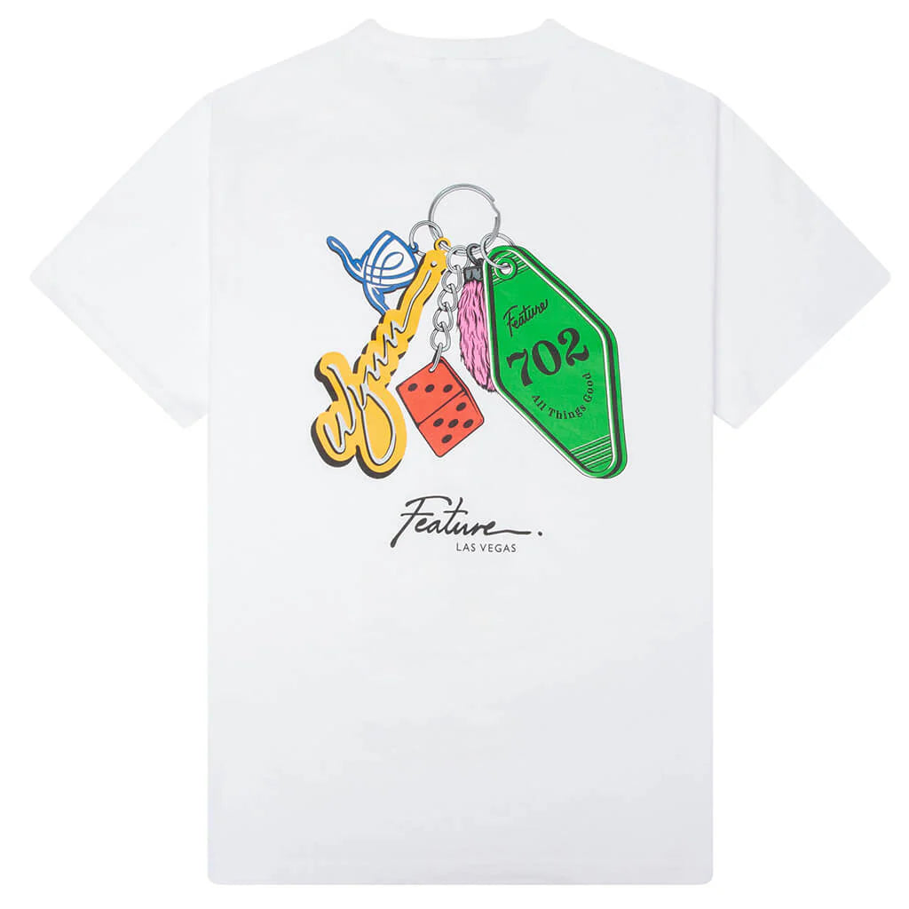 FEATURE x Wynn Keys to the Strip Tee White