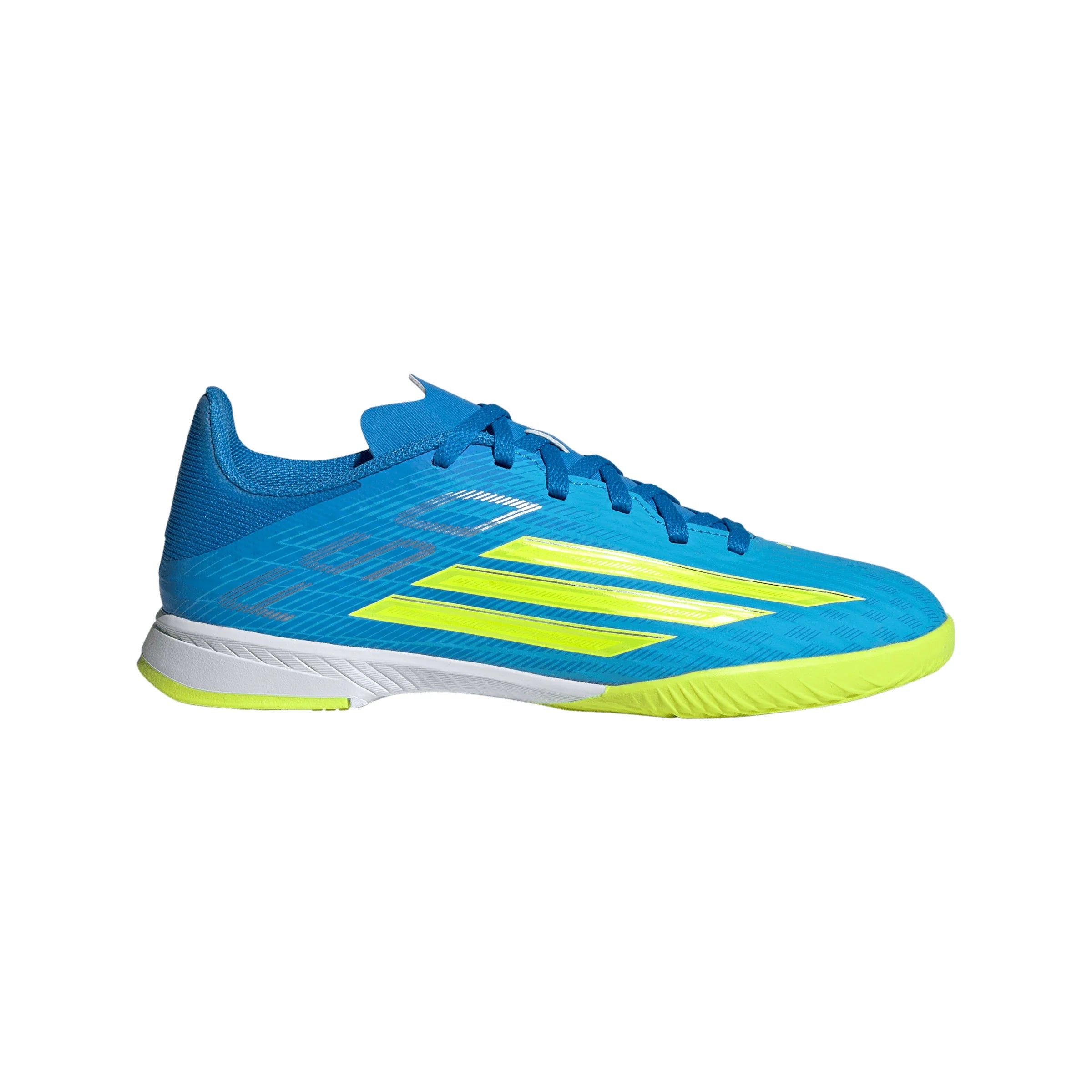 adidas F50 League IN Indoor Youth Soccer Shoes Blue Yellow Aqua