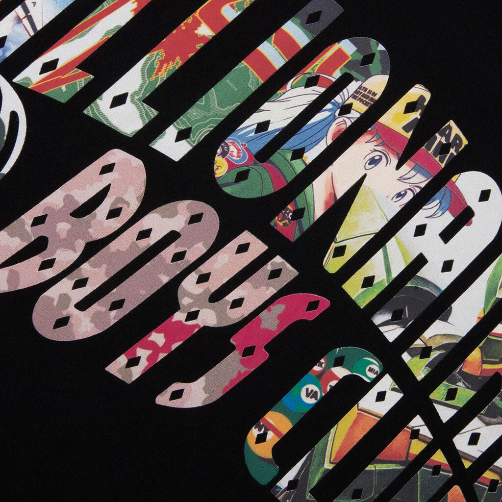 Curve Collage S S Tee Black