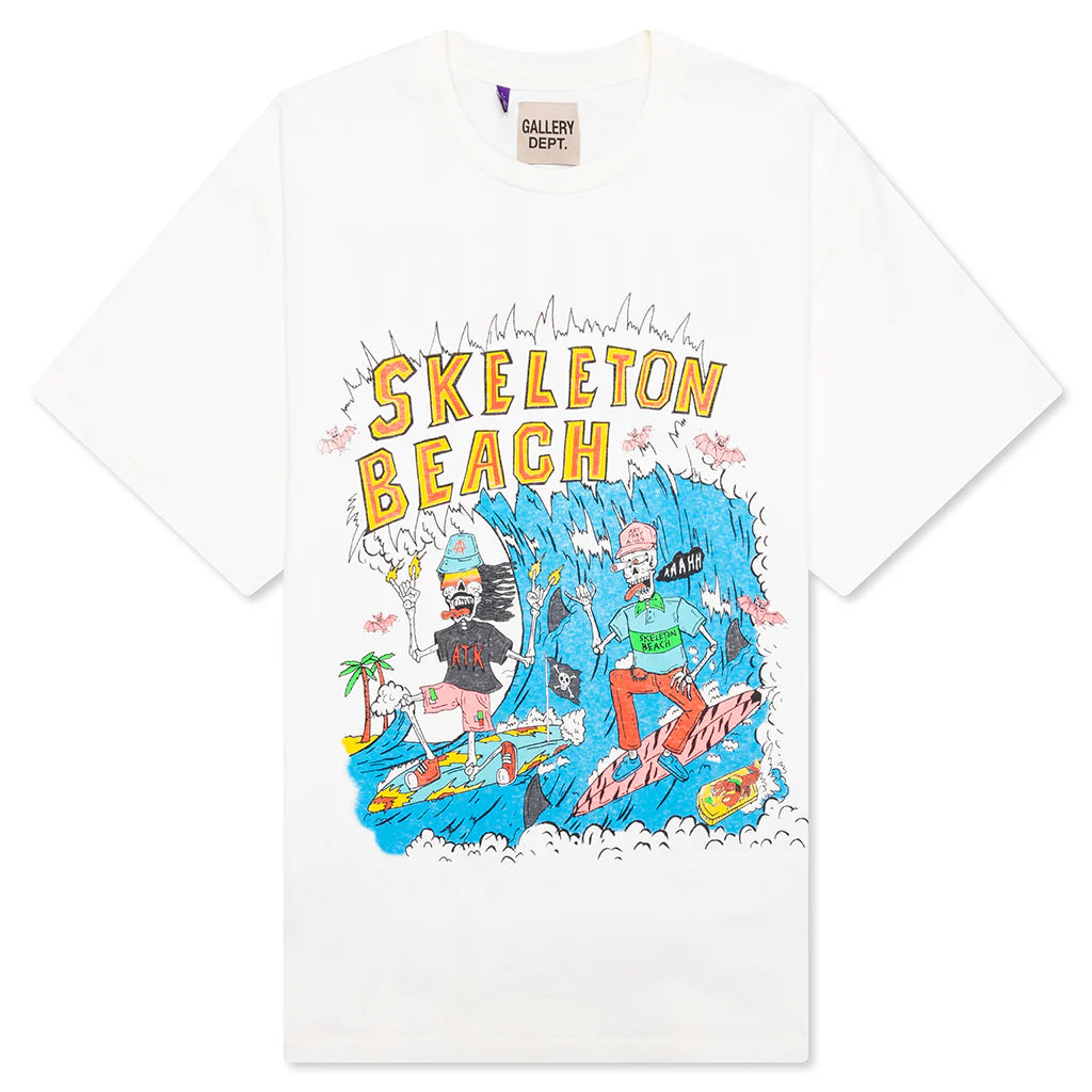 Skeleton Beach Surf Tee Light Archival White