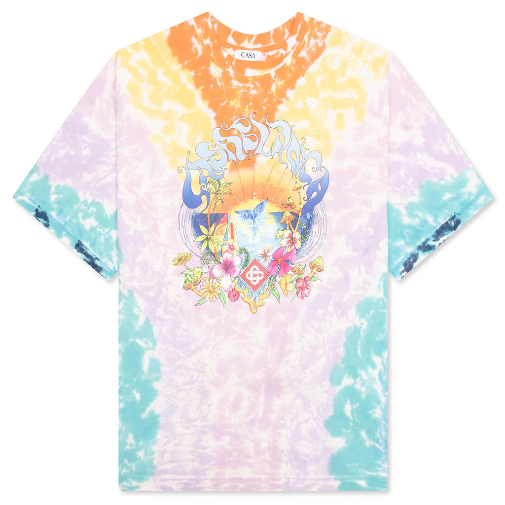 Surf Trip Printed Oversized T Shirt Tie Dye