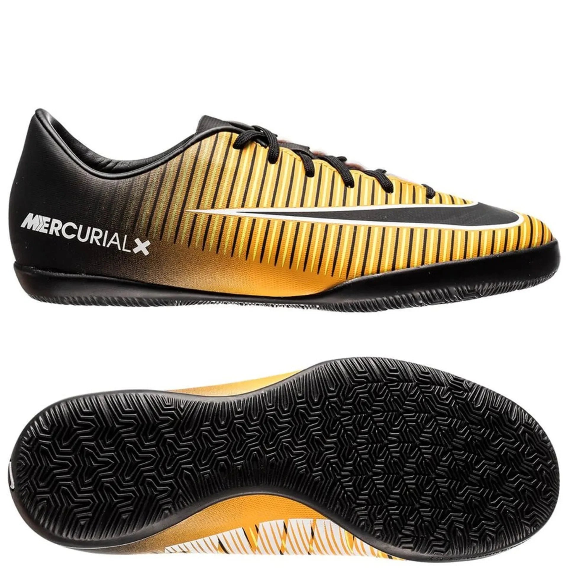 Nike Jr MercurialX Vapor XI IC Indoor Soccer Shoes Laser Orange Black White Volt