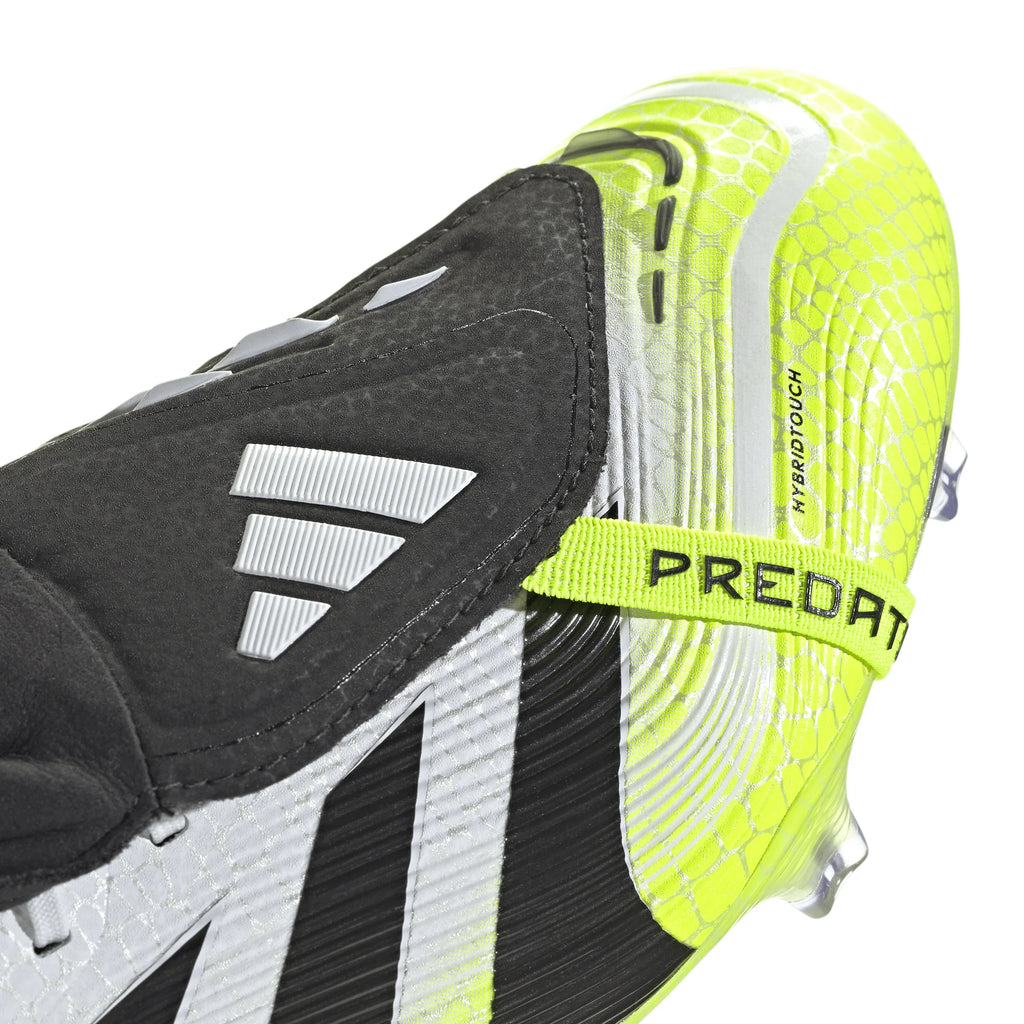 adidas Predator Elite Fold Over Tongue Firm Ground Soccer Cleats Cloud White Black Lucid Lemon