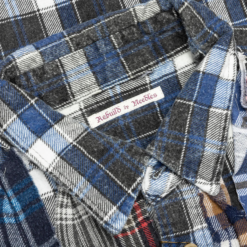 Ribbon Wide Flannel Shirt Assorted