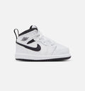Air Jordan 1 Retro Mid Infant Toddler Lifestyle Shoe White Black
