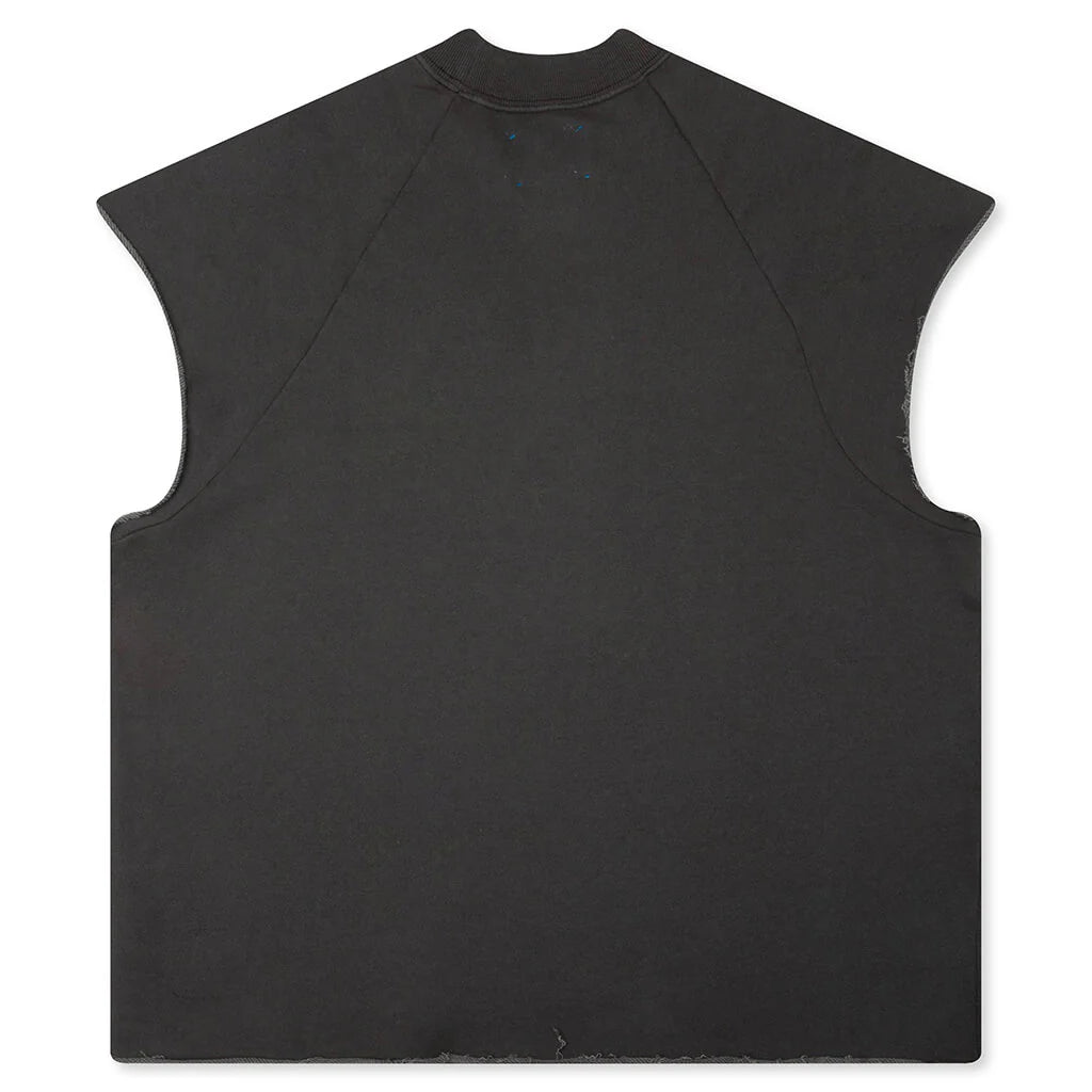 Sleeping Water Cut Off Tee Washed Black