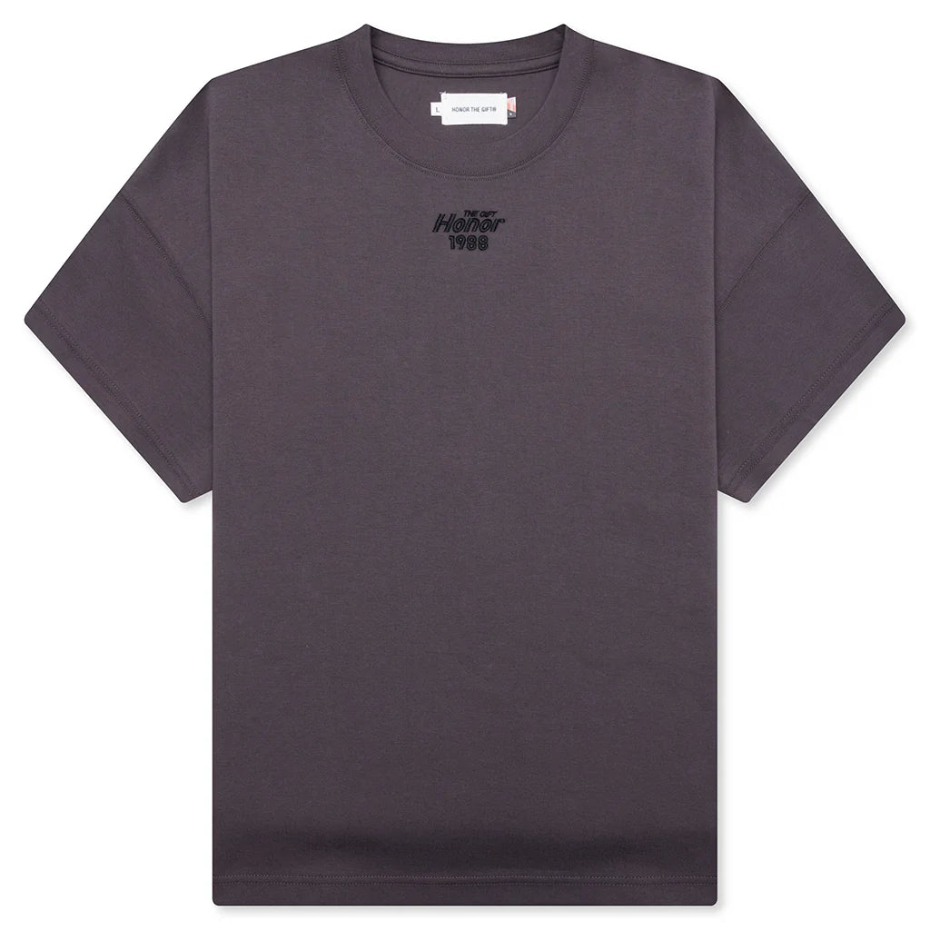 Pendant Box T Shirt Charcoal