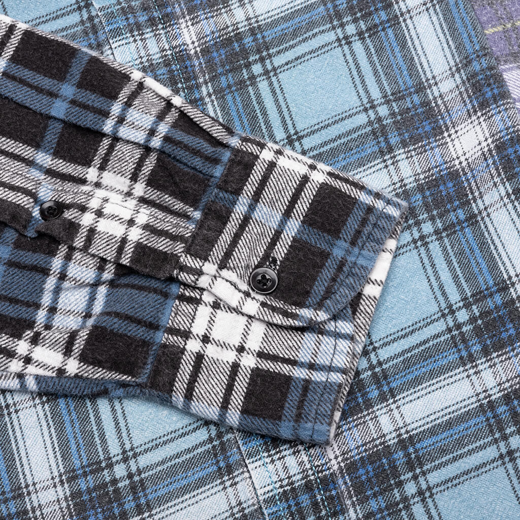 7 Cuts Wide Flannel Shirt Assorted