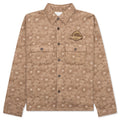 Floral Cover Shirt Tan