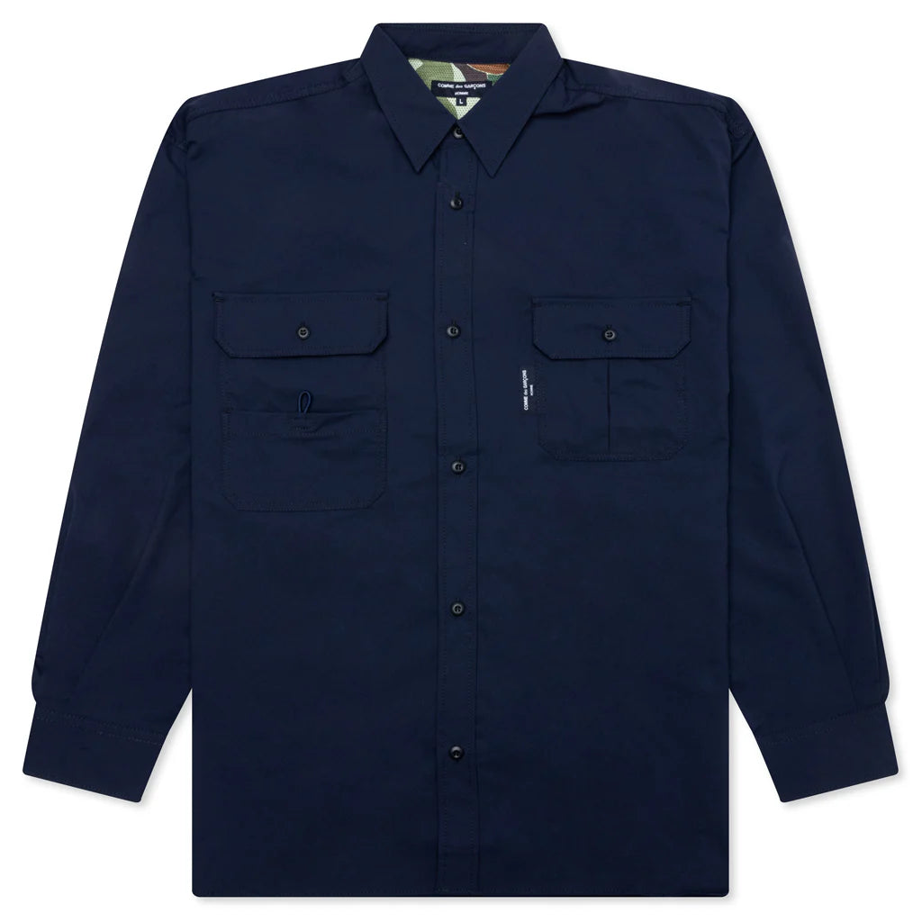 Solotex Pocket L S Shirt Blue