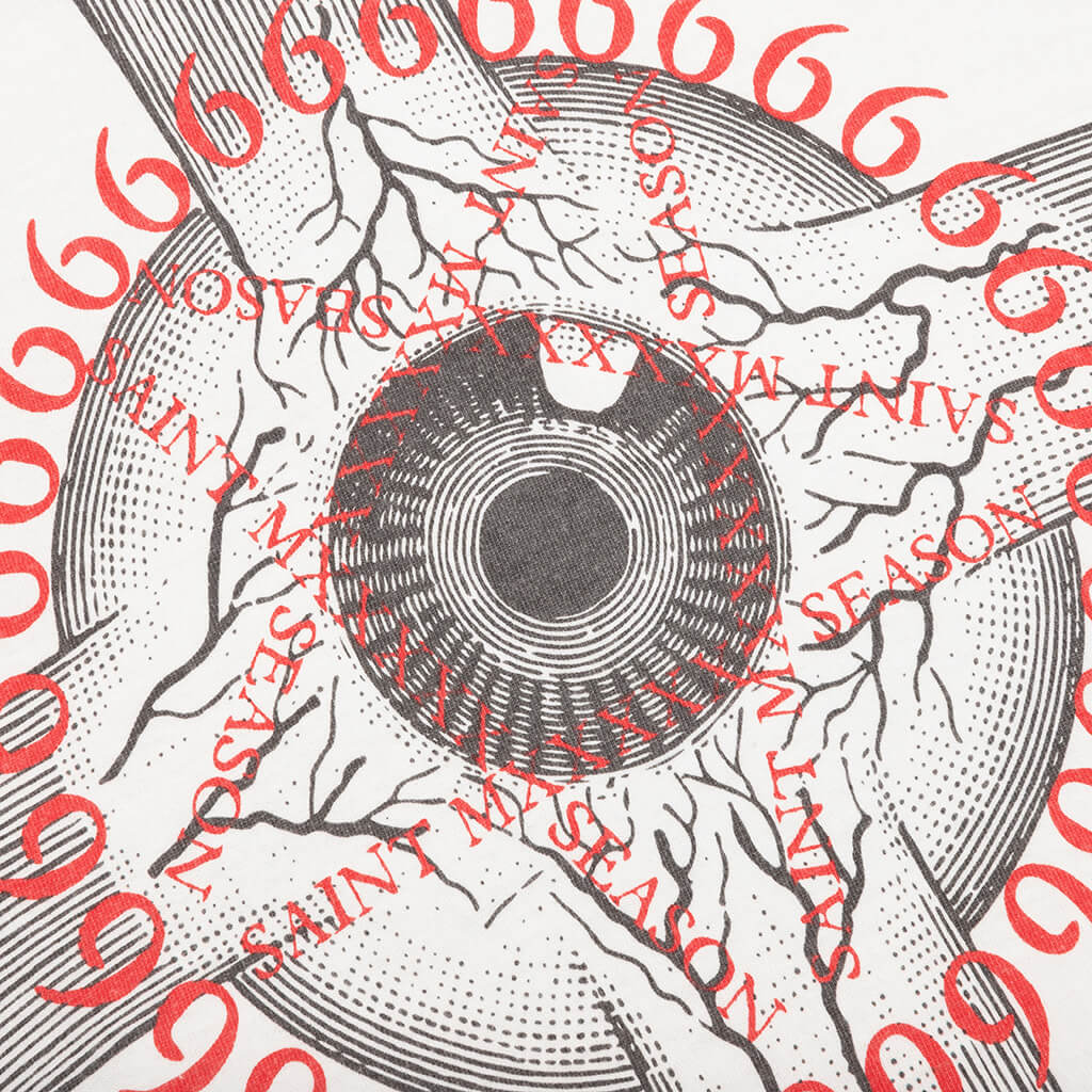 Eyeball L S Tee White