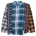 7 Cuts Zipped Wide Flannel Shirt Assorted