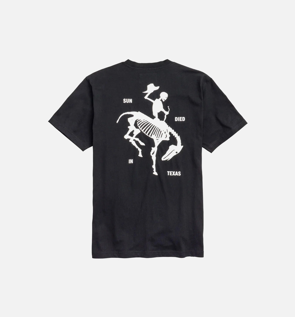 NYS Sun Dyed In Texas Heavyweight Pocket Short Sleeve Tee Mens T Shirt Black