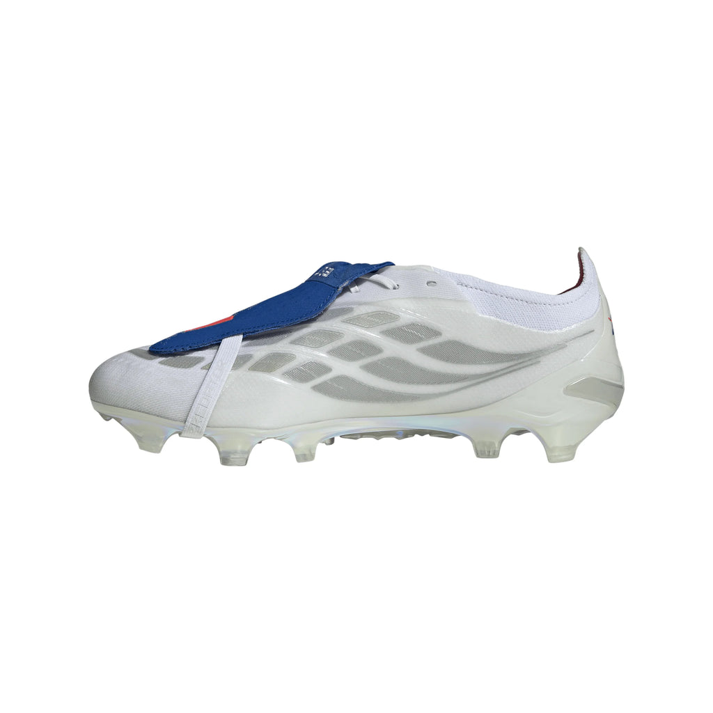 adidas Predator Elite Fold Over Tongue FG Firm Ground Mens Soccer Cleats White Zero Metallic Blue