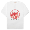 Slawn Printed Cotton T Shirt Lily White