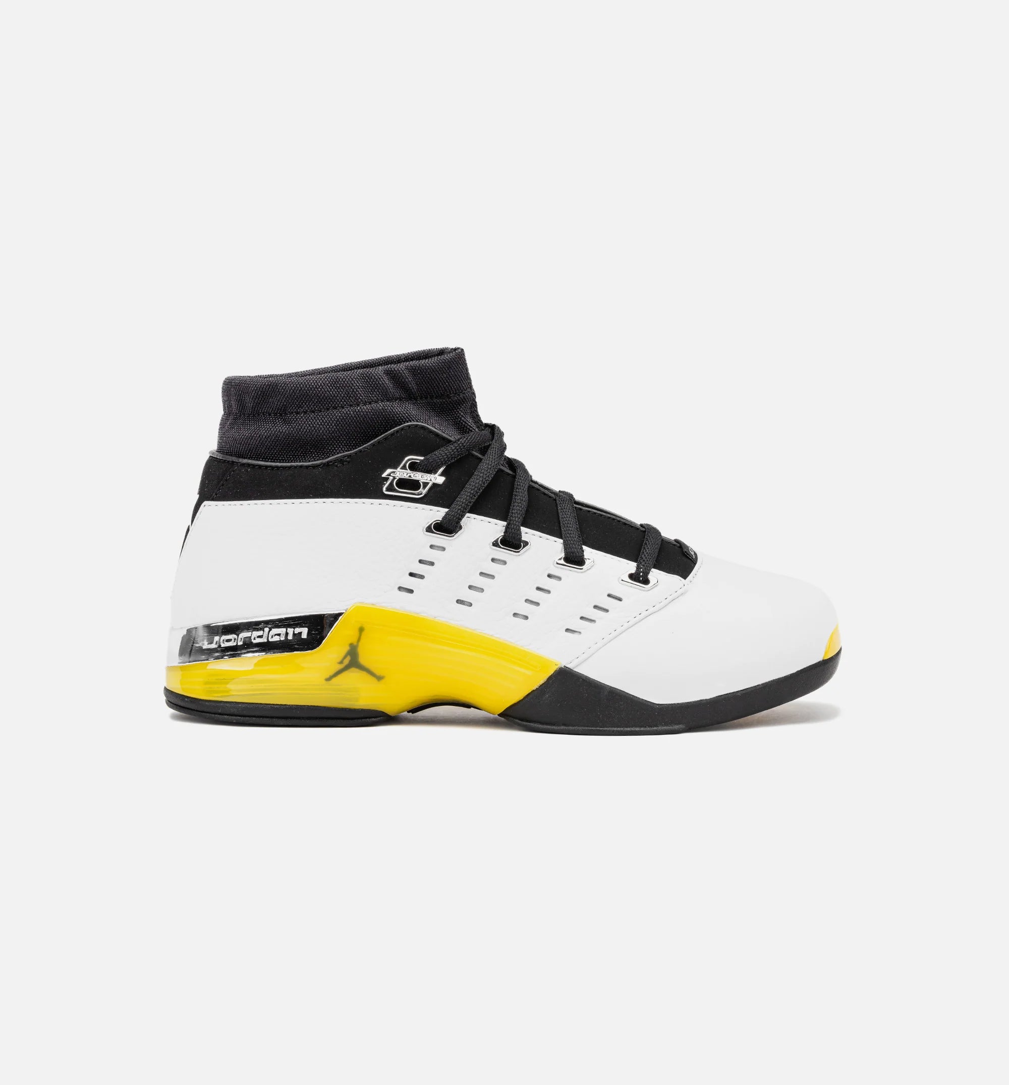 Air Jordan 17 Retro Low Lightning Mens Lifestyle Shoe White Lightning Black Chrome Limit One Per Customer