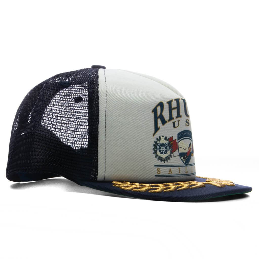 USA Sailing Icon Trucker Hat Navy White