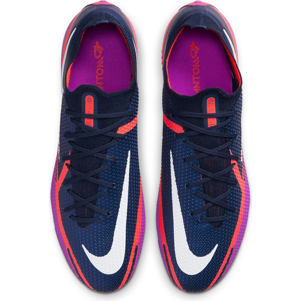 Nike Phantom GT2 Elite FG Firm Ground Soccer Cleats Navy White Purple