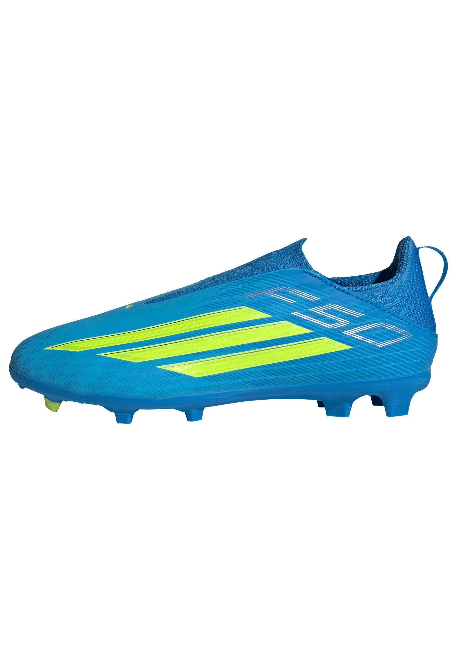 adidas F50 League Laceless FG MG Firm Ground Multi Ground Youth Soccer Cleats Blue Yellow Aqua