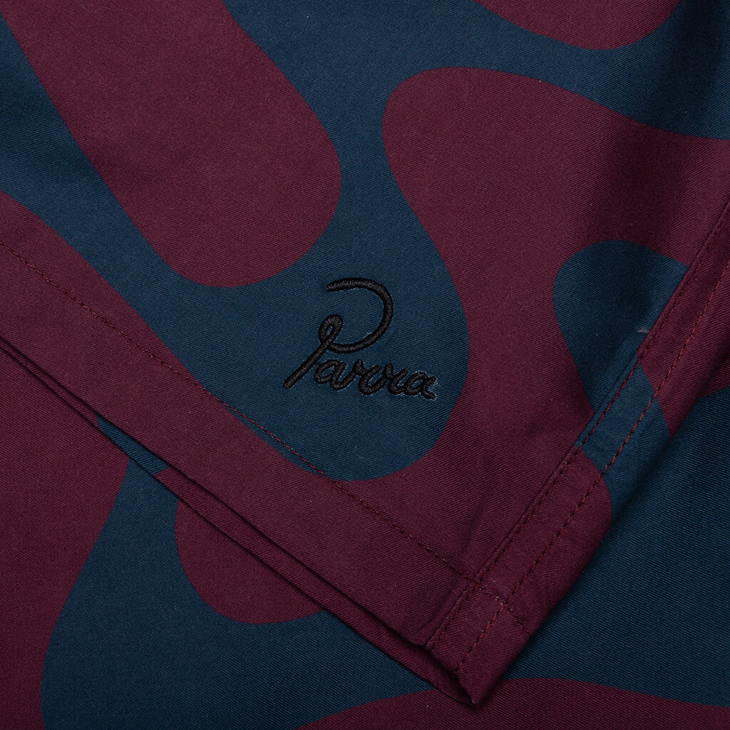 Splashed Swim Shorts Burgundy