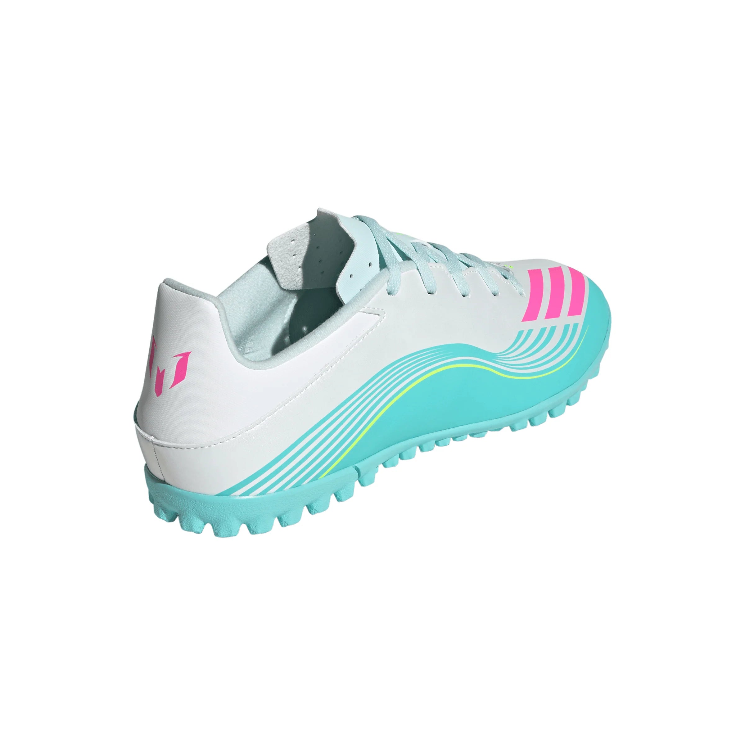 adidas F50 Messi Club TF Turf Mens Soccer Cleats White Pink Aqua