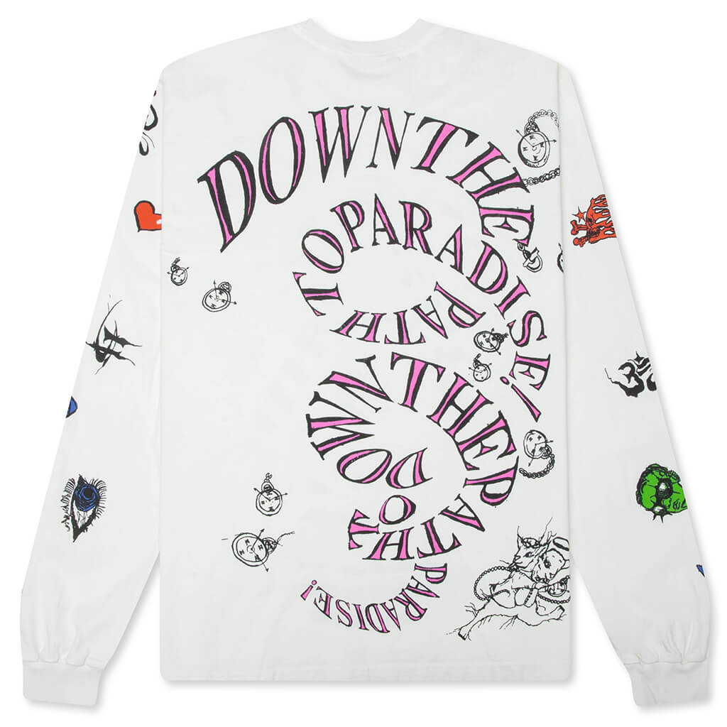 Down The Paradise Path Longsleeve White