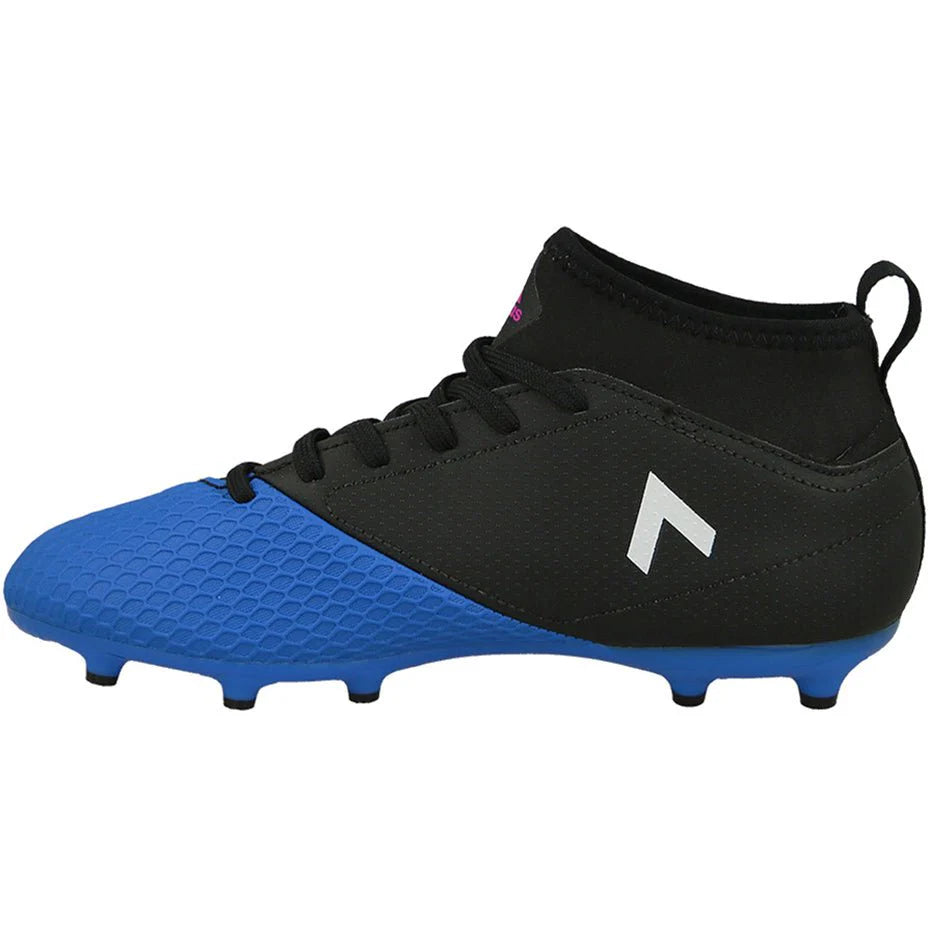 adidas ACE 173 FG J Youth Firm Ground Soccer Cleats Black White Blue