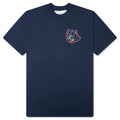 Valley Riders T Shirt Sun Faded Washed Navy