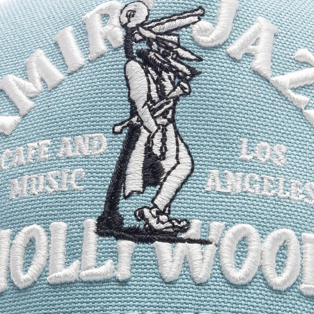 Jazz Wolf Trucker Hat Dusty Blue