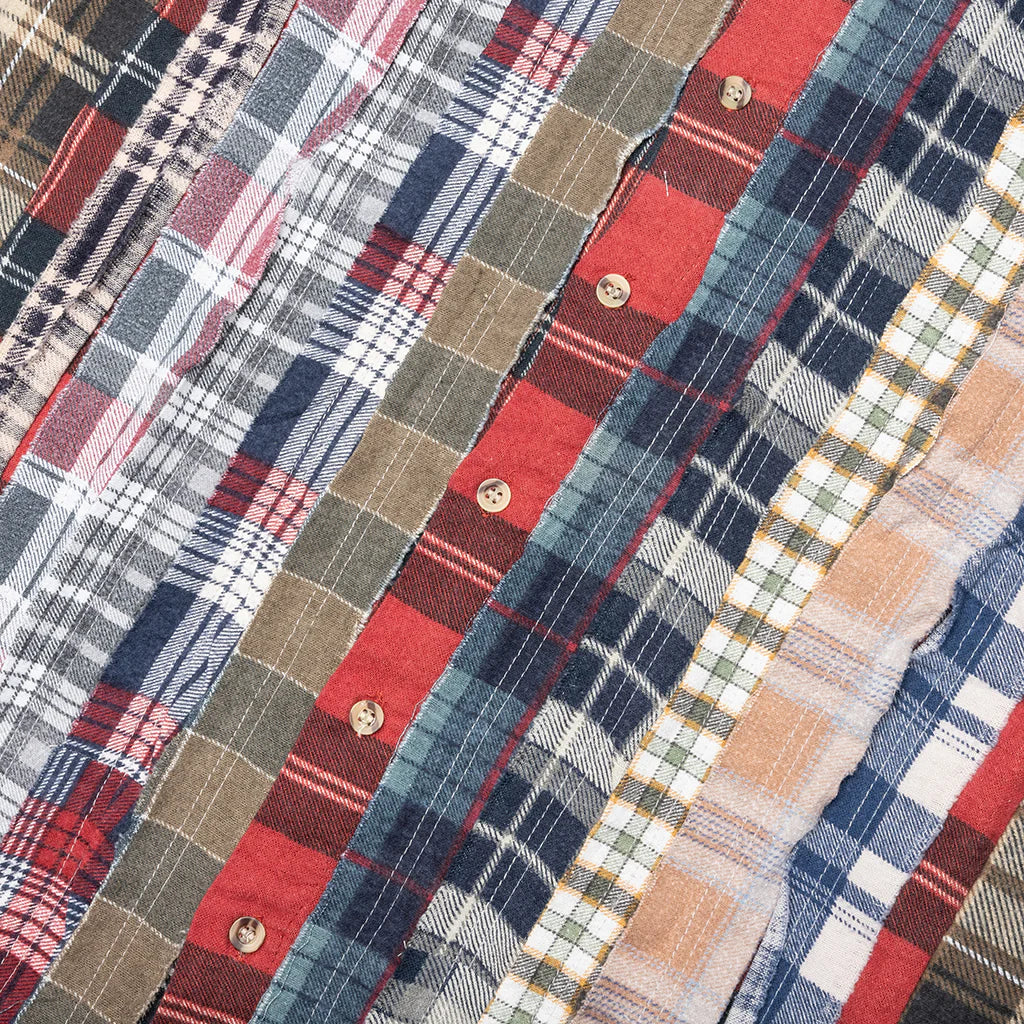 Ribbon Wide Flannel Shirt Assorted