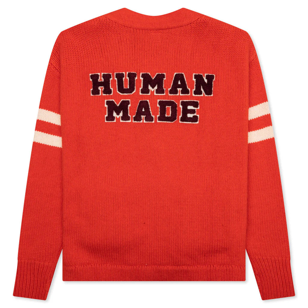 Low Gauge Knit Cardigan Orange