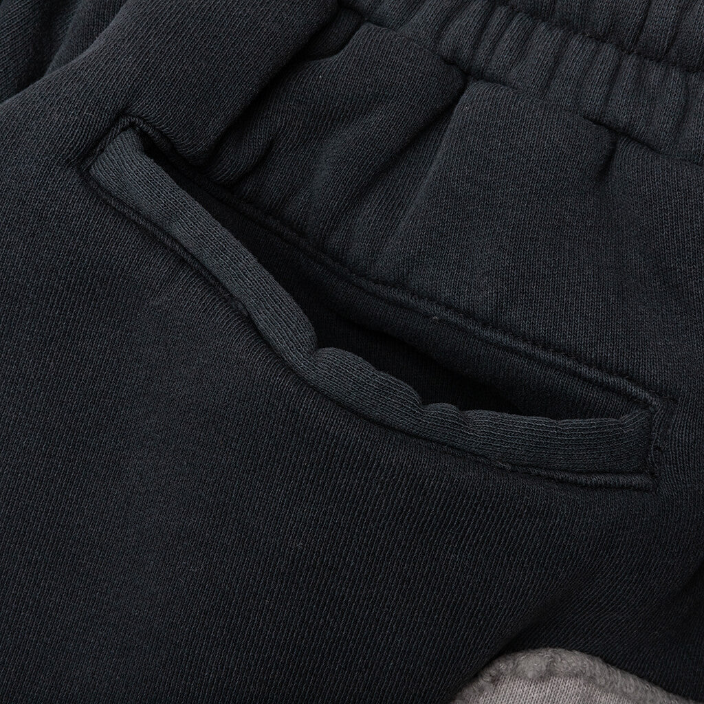 Patchwork Moto Short Washed Black