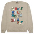 Wolf Sweatshirt Beige