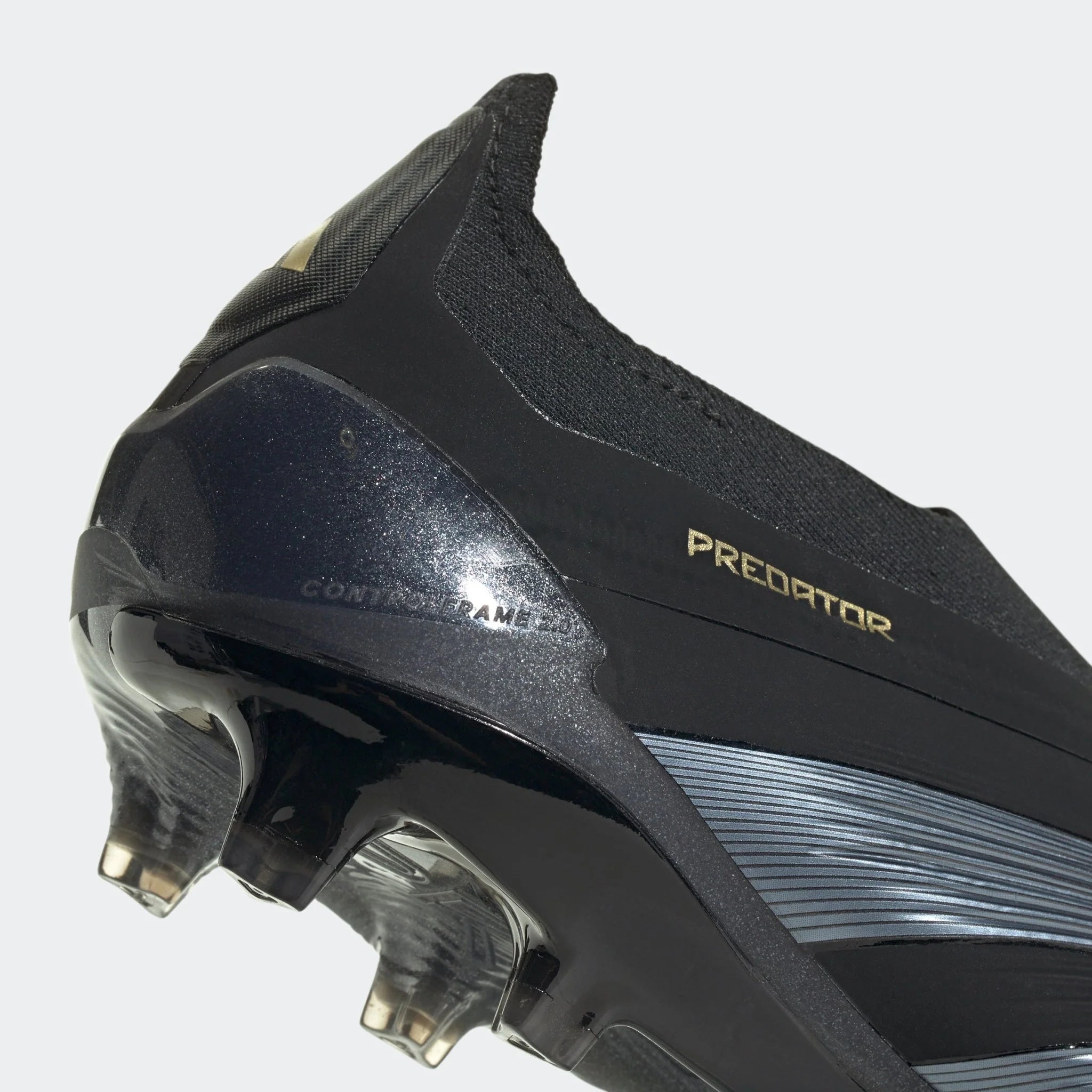 adidas Predator Elite Laceless FG Laceless Firm Ground Soccer Cleats Black Carbon Gold Metallic