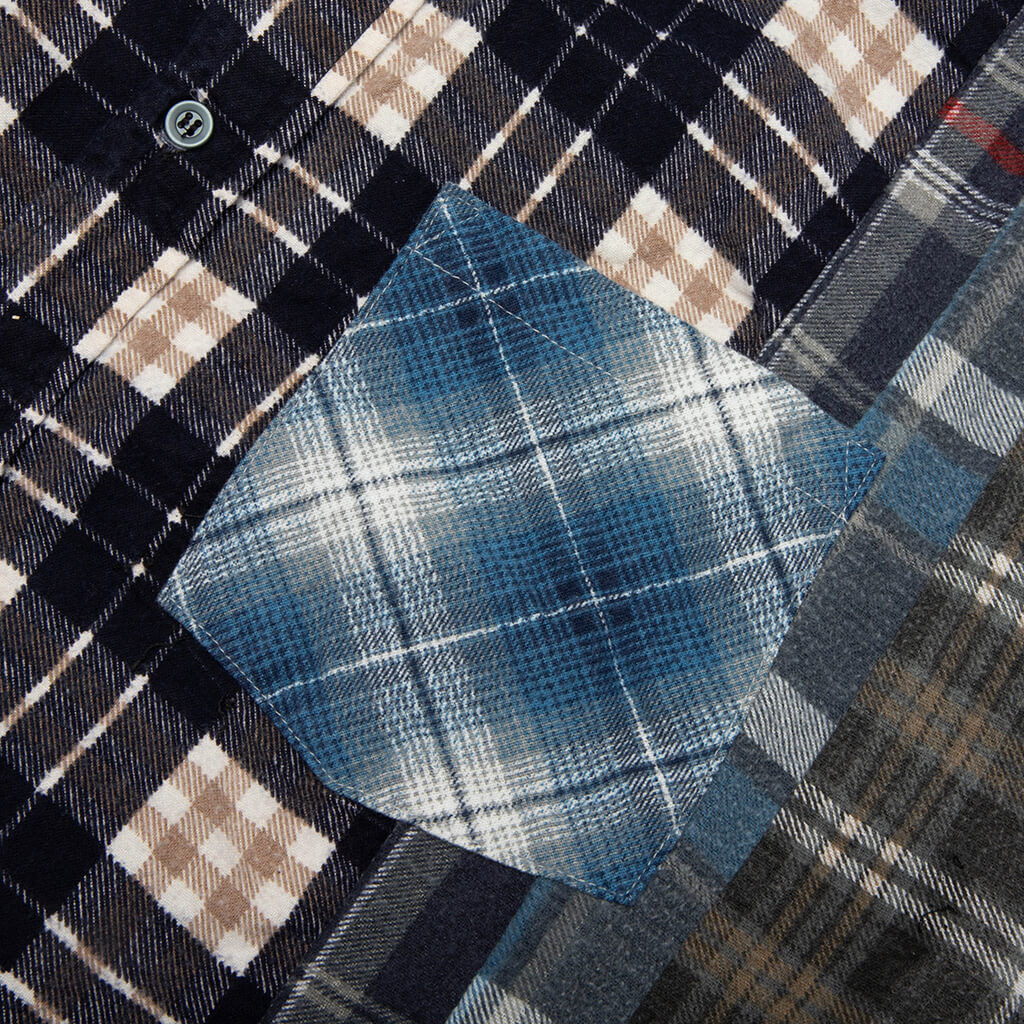 7 Cuts Wide Flannel Shirt Assorted