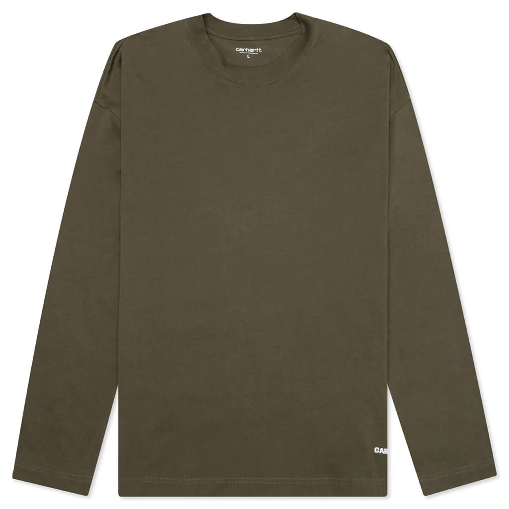 Link Script L S T Shirt Nettle White